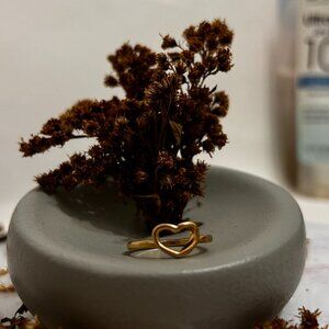 Heart shaped ring- stainlees steel